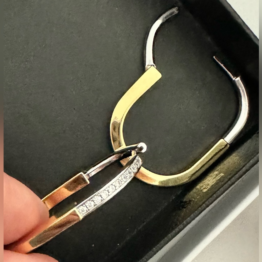 hoop earrings tiffany style lock